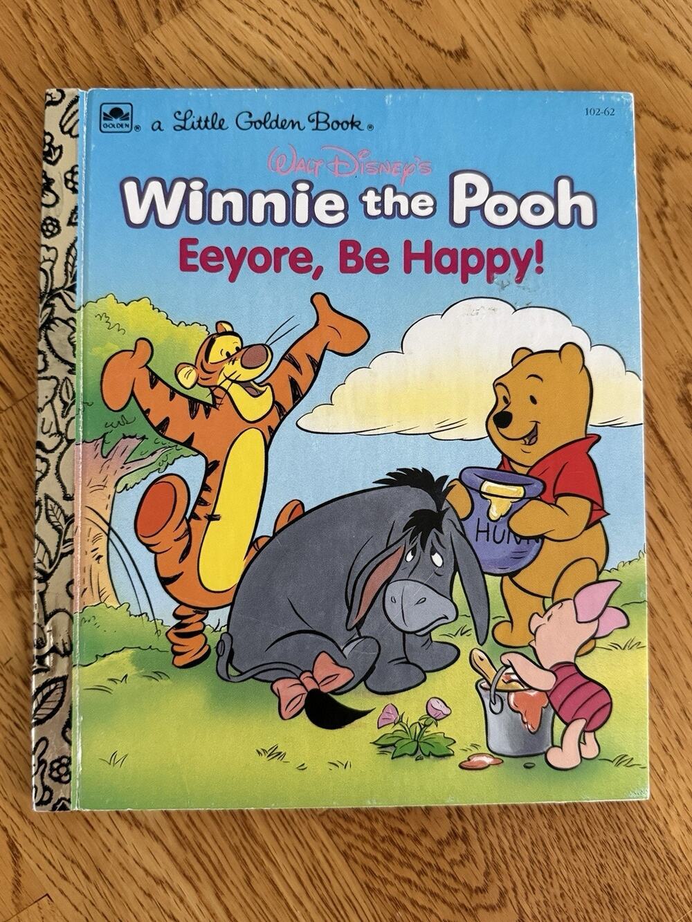 Vintage Little Golden Book Disney Winnie the Pooh Eeyore, Be Happy! 1991